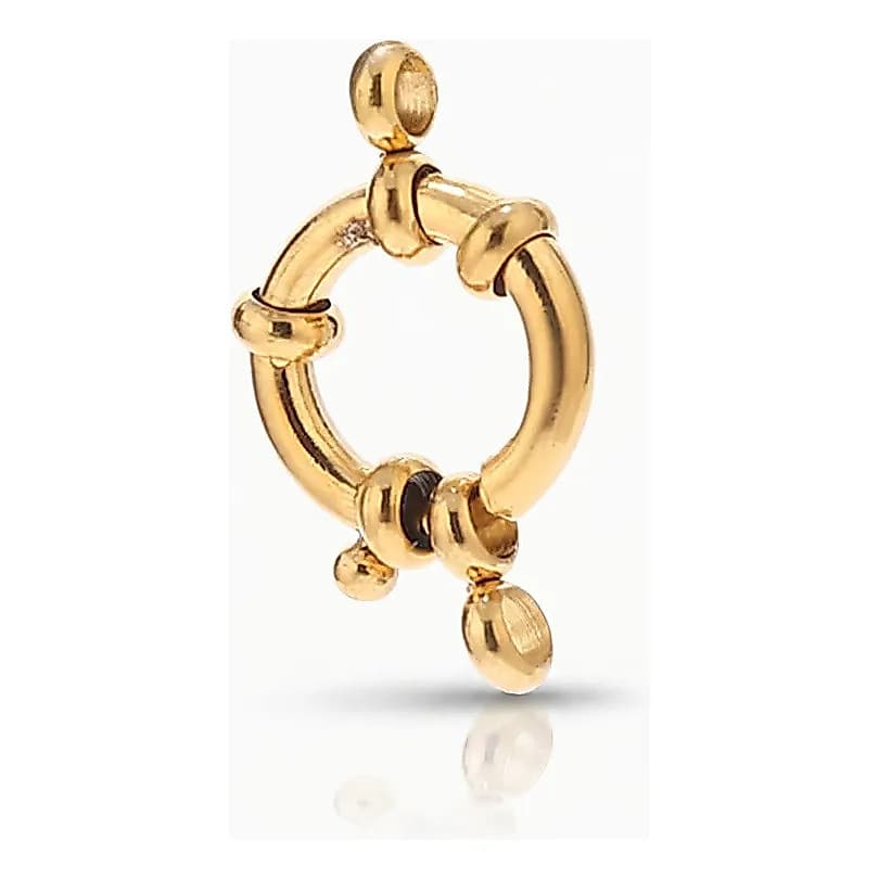 Fecho Boia Grande 14 mm Para Corrente Colar Pulseira Banhado Ouro Prata