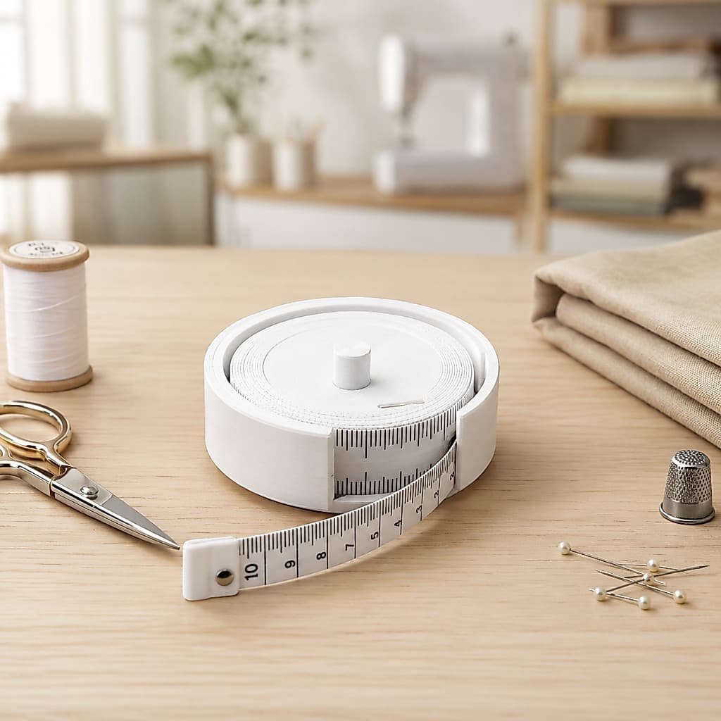 Estojo para Fita Métrica de Costura Retrátil Porta Fita Métrica Organizador Costura Patchwork Artesanato
