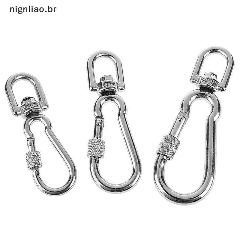 nignliao Ganchos De Pressão Giratórios De Aço Inoxidável , Coleira Para Cães , Bule Qui , Liberação , Mosquetão , Clipes