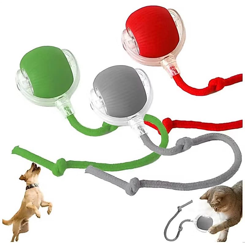Bolinha Interativa Automática para Cachorro e Gato Recarregável Inteligente USB