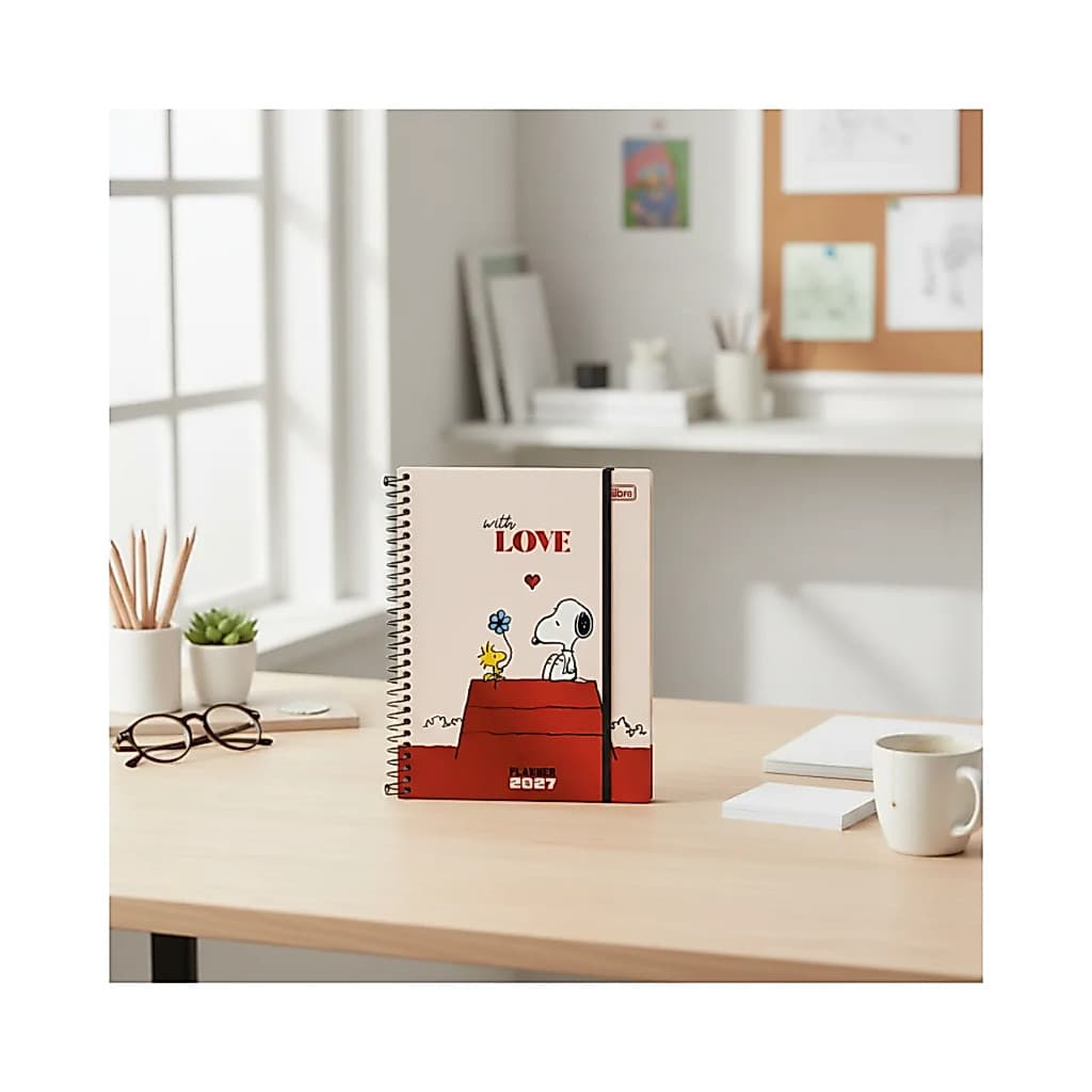 Agenda Planner Espiral Tilibra Snoopy M7 2027
