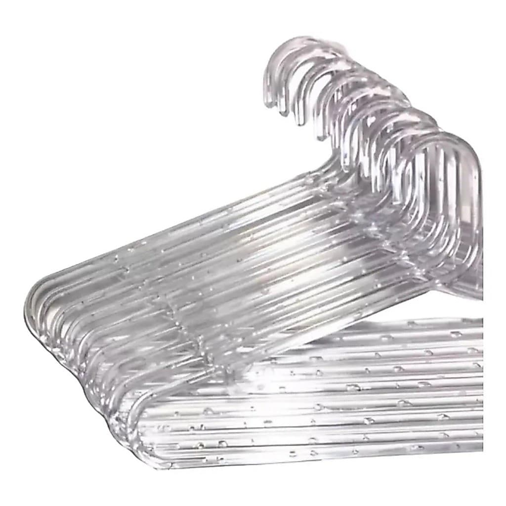 Cabides Acrílico Adulto Kit 30 Unidades 9mm Transparente Reforçado