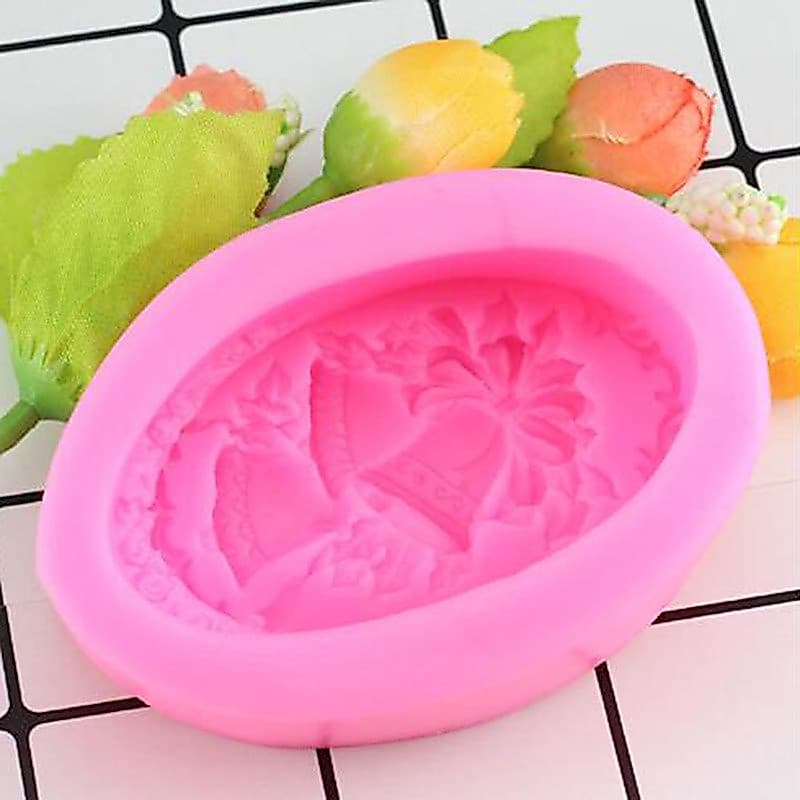 Molde De Silicone Fondant De Sino De Natal Bolo Chocolate Vela Sabão