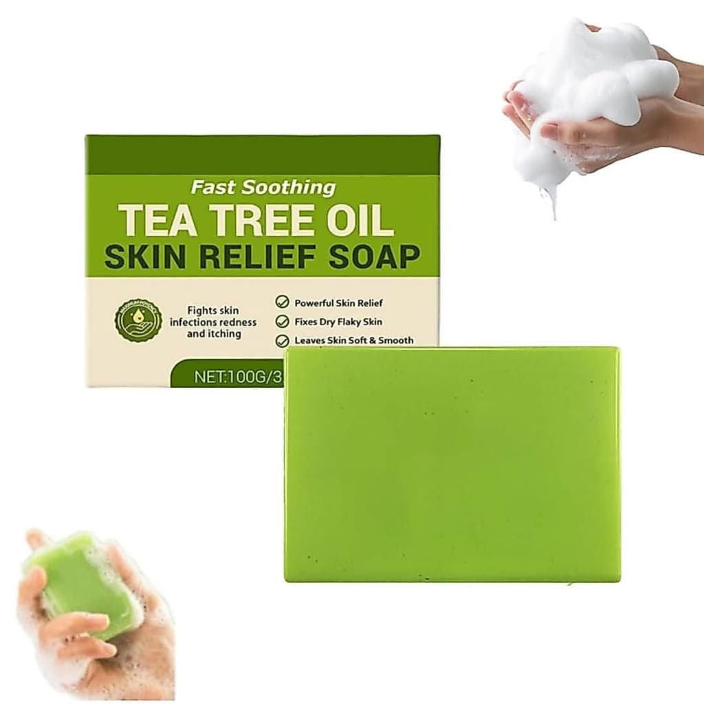 LyvonaSoapBar2026 Sabonete de Óleo de Tea Tree - Fórmula à base de plantas, adequado para pés e corpo, usado para limpez