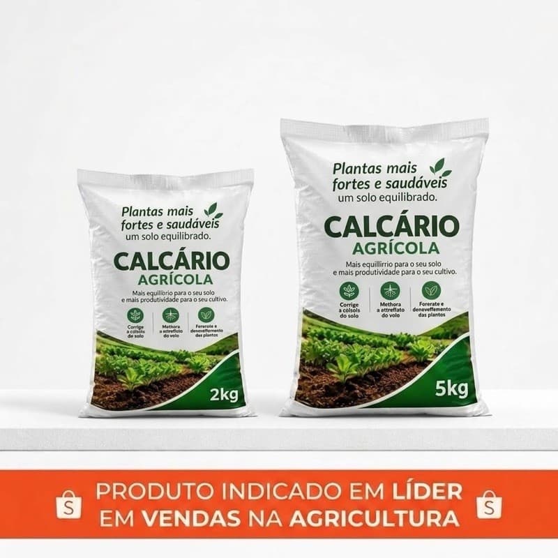 CALCÁRIO AGRÍCOLA 2KG/5KG | Corretivo de Solo | Corrige Acidez | Cálcio e Magnési