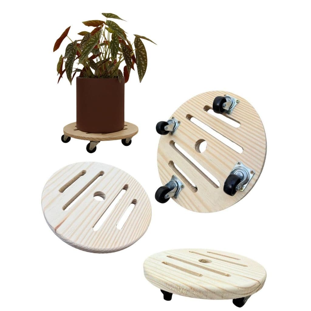 Suporte com rodinhas para vaso cachepot 28cm (cx com 2)
