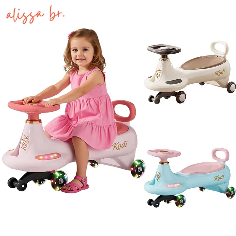 Children's Musical Roller Cart with LED Lights and 360 Steering Wheel° Non-Slip Safe 100kg -P23