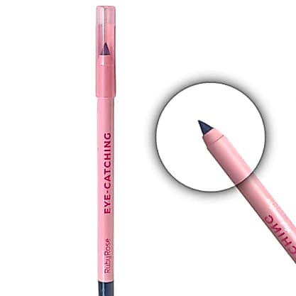 Lápis de Olho Preto Intenso Eye Catching Ruby Rose - Traço Definido, Fácil Aplicação, Versátil