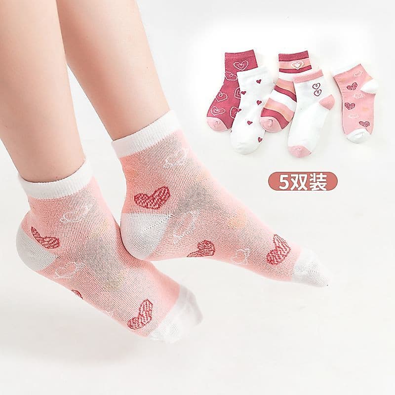 [5 pares] meias infantis primavera outono meias infantis meninas bebê fino menina bebê meias meninas verão meias de malh