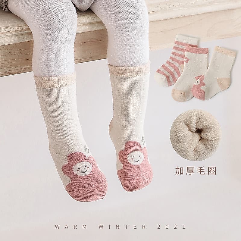 Novo estilo meias de bebê outono inverno penteado algodão engrossado quente meias de bebê recém-nascido meninos meninas