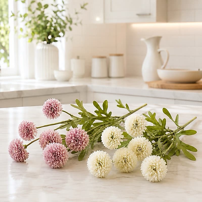 Galho Flor de Alho Artificial com 5 Flores | Decoração para Sala, Quarto, Escritório, Festa e Arranjos