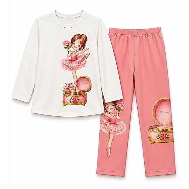 Conjunto Infantil Bailarina Suede Premium Blusa e Legging