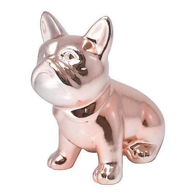 Enfeite Cachorrinho Buldogue Francês De Porcelana 7cm