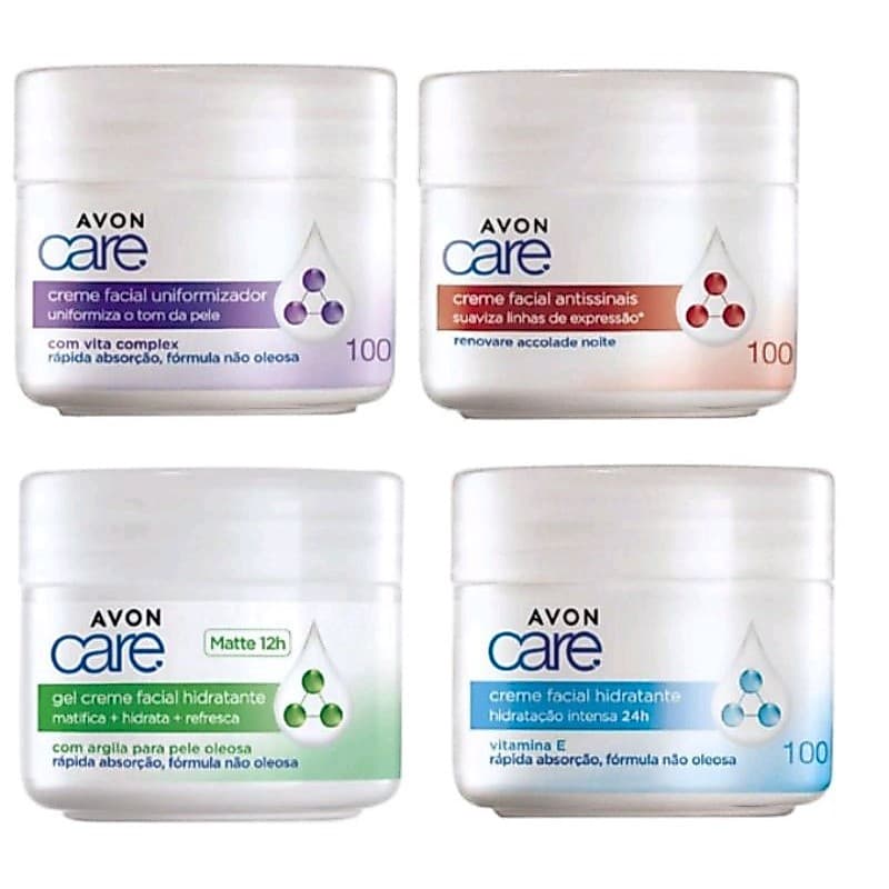 Creme Facial Clareador Aclara /Facial Hidratante/Accolade Dia, Noite Avon Care 100g