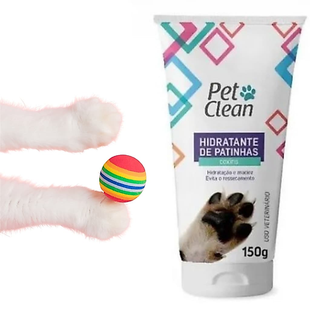 Hidratante Patinhas Coxins Cães PetClean Pet Cachorros Gato Coelhos