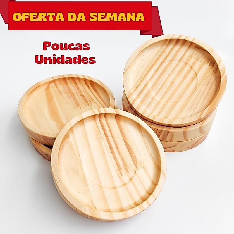 Jogo Pires de Madeira para Xícaras de Café Chá Canecas - Cantinho do Café