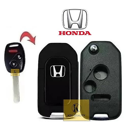CHAVE CANIVETE ADAPTAÇÃO HONDA NEW CIVIC/CITY/CRV - 2 BOTÕES C/ PÂNICO