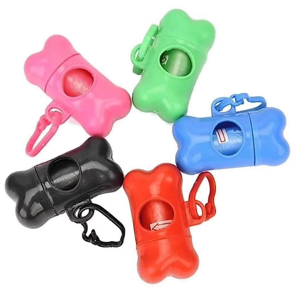 Kit  Suporte e Saquinhos Higiênicos Para Cão e Gato