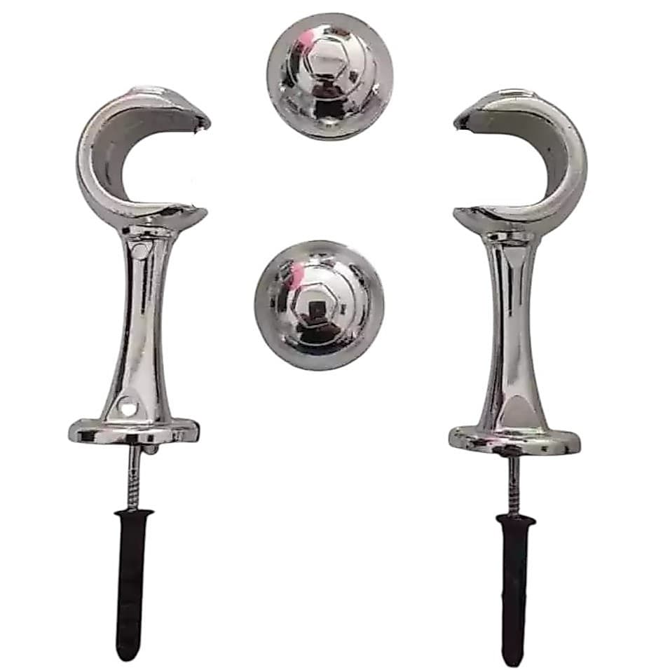 Kit Suporte Cortina 19mm Cromado