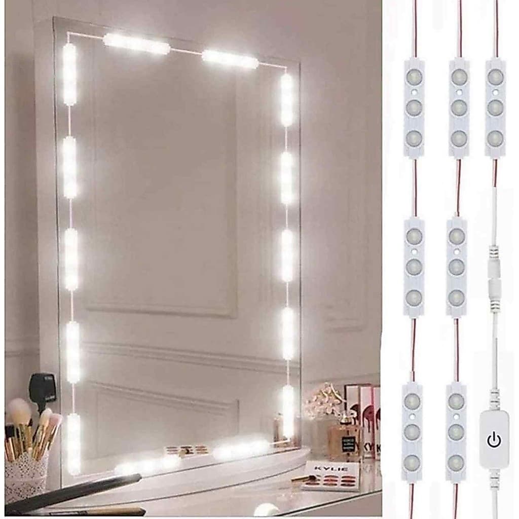 Novidade Luzes LED para Espelho Maquiagem Camarim 30 LEDS Luz Ajustável com Cabo USB