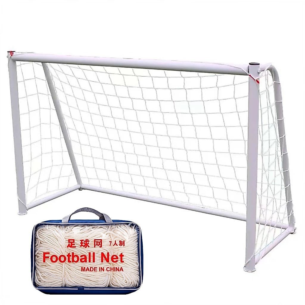 Par Rede Gol para Traves Futsal 3.2m futebol Salão Fio Resistente 2mm 5 Pessoas Polietileno Anti-UV