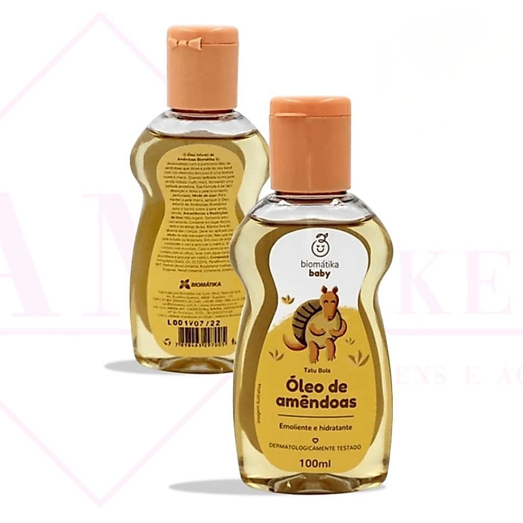 Óleo Hidratante de amêndoas Bebê Infantil Biomatika Baby Rosto e Corpo 100ml Massageador Hipoalergênico