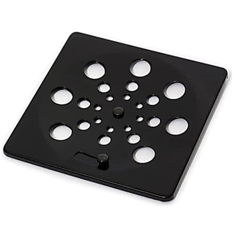 Tampa Ralo de banheiro Quadrado  PRETO ABS - banheiro ralo