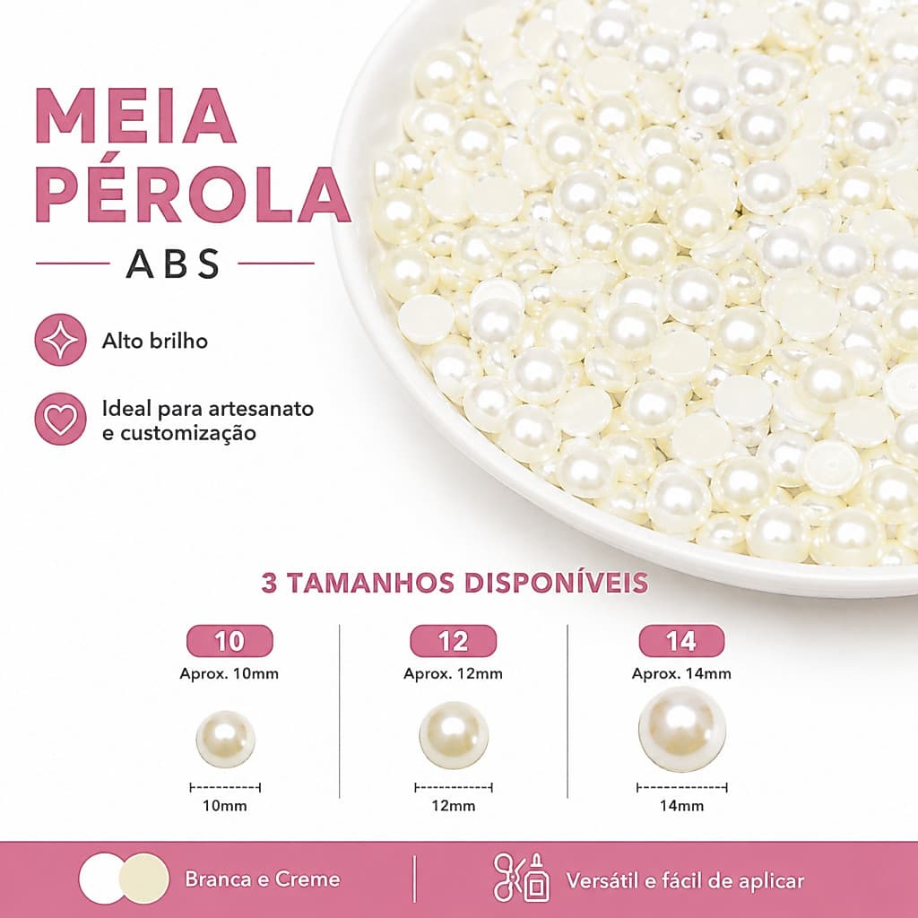Meia Pérola ABS - 500 Gramas