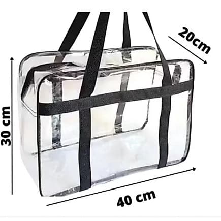 2 UNIDADES Bolsas malote p/viagem Transparente cristal G20