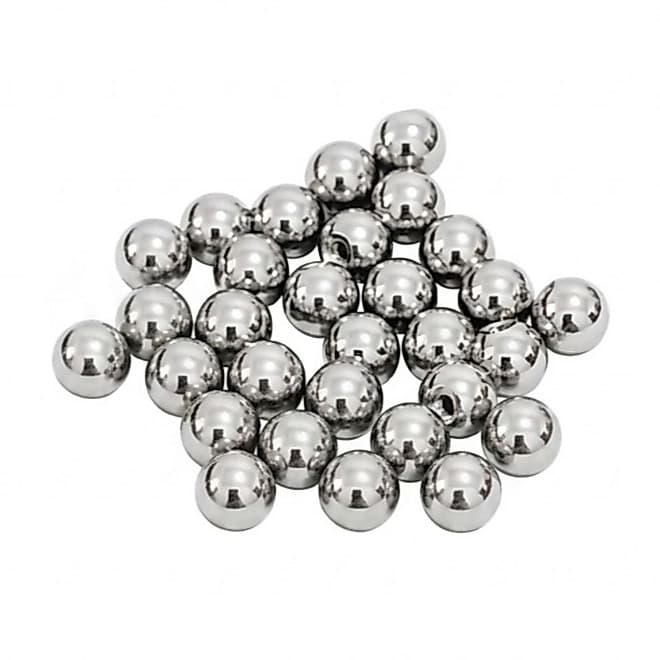 Kit com 20 Bolinhas de Piercing 4mm em Aço Prata de Rosca para Mamilo, Língua, Tragus, Orelha e Piercings Transversais