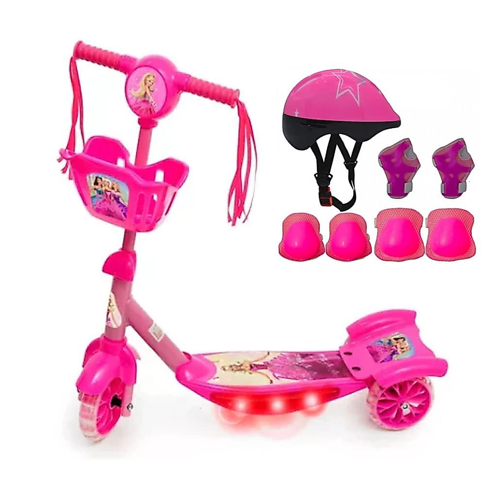 Patinete Barbie Rosa Menina + Surpresa + Envio para Todo Brasil sem Taxação