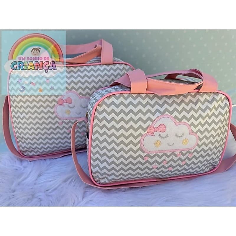 KIT Bolsa Mala Maternidade Menina Bebê preço baixo