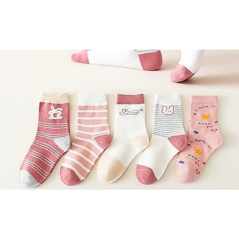 KIT 12 Meia Infantil Feminina  (Algodão)