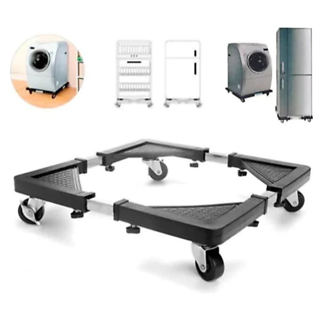 De Suporte Geladeira / Maquina De Lavar E Fogão Inox Com Rodinhas  Envio Imediato
