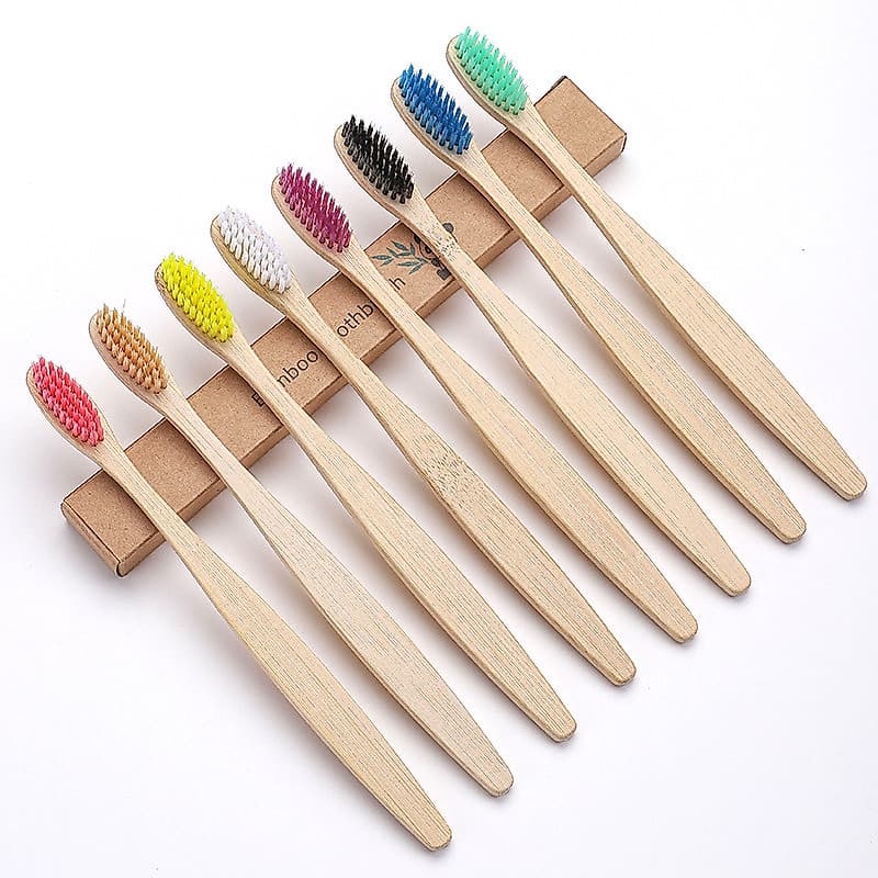 Escova De Dentes De Bambu 10Pcs Eco Friendly Resuable Toothbrush Adulto De Madeira Macia