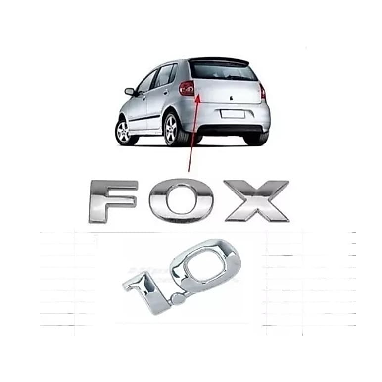 Emblema Letreiro Fox 1.0 Traseiro 2004 À 2006 2007 2008 2009