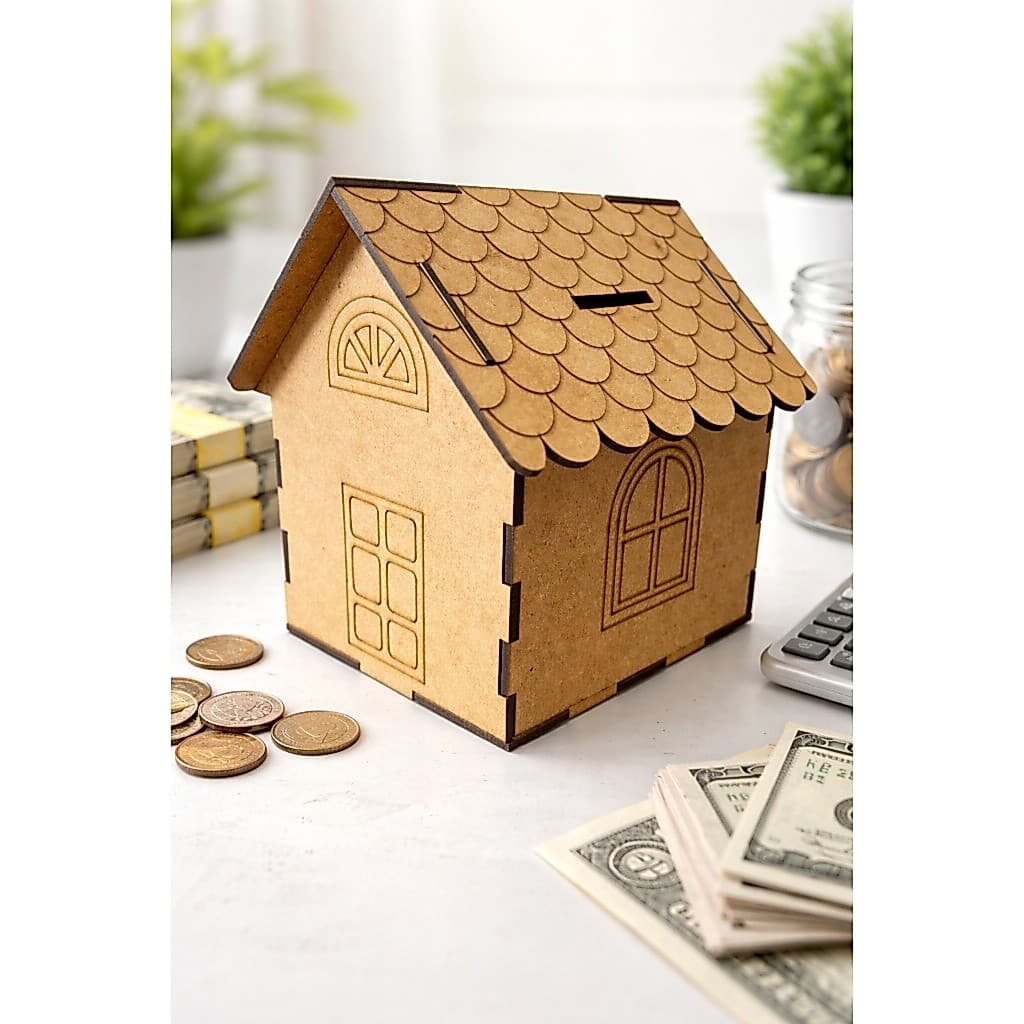 Cofrinho Casinha MDF Para Montar 1, 5 ou 10 Unidades | Cofre Para Guardar Dinheiro | Fácil Montagem