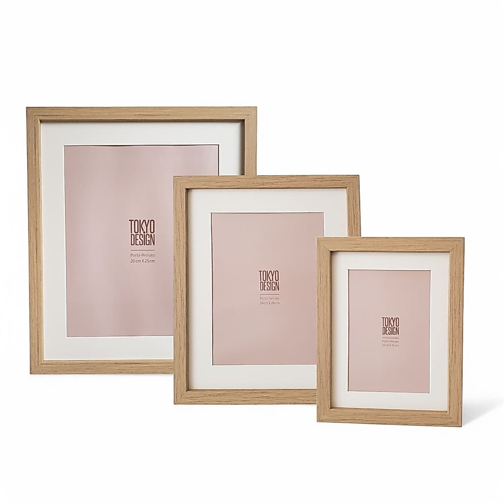 Kit Porta Retrato10x15 15x20 20x25 Minimalista Paspatur