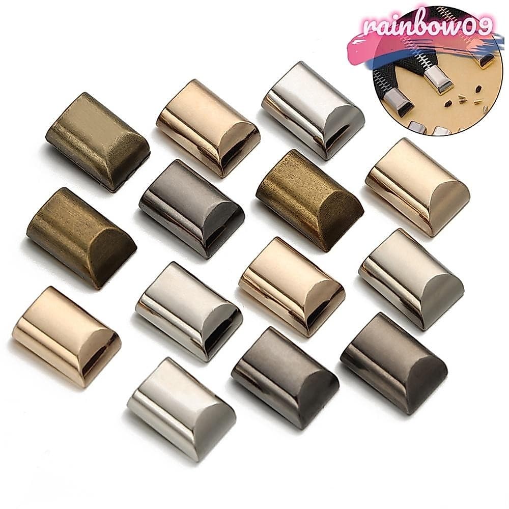 RAINBOW09 10pcs Tampas Com Zíper Metal Para Sacos De Bricolagem Acessórios Artesanato Ferragens Em Couro