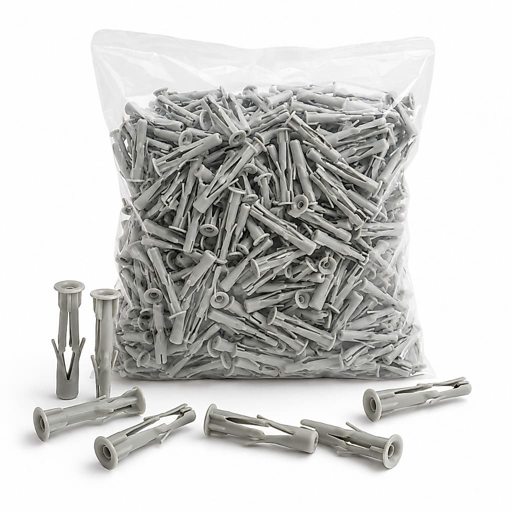 kIT 1000  - Bucha 6mm Tijolo Furado Bloco Parede Oca com Aba