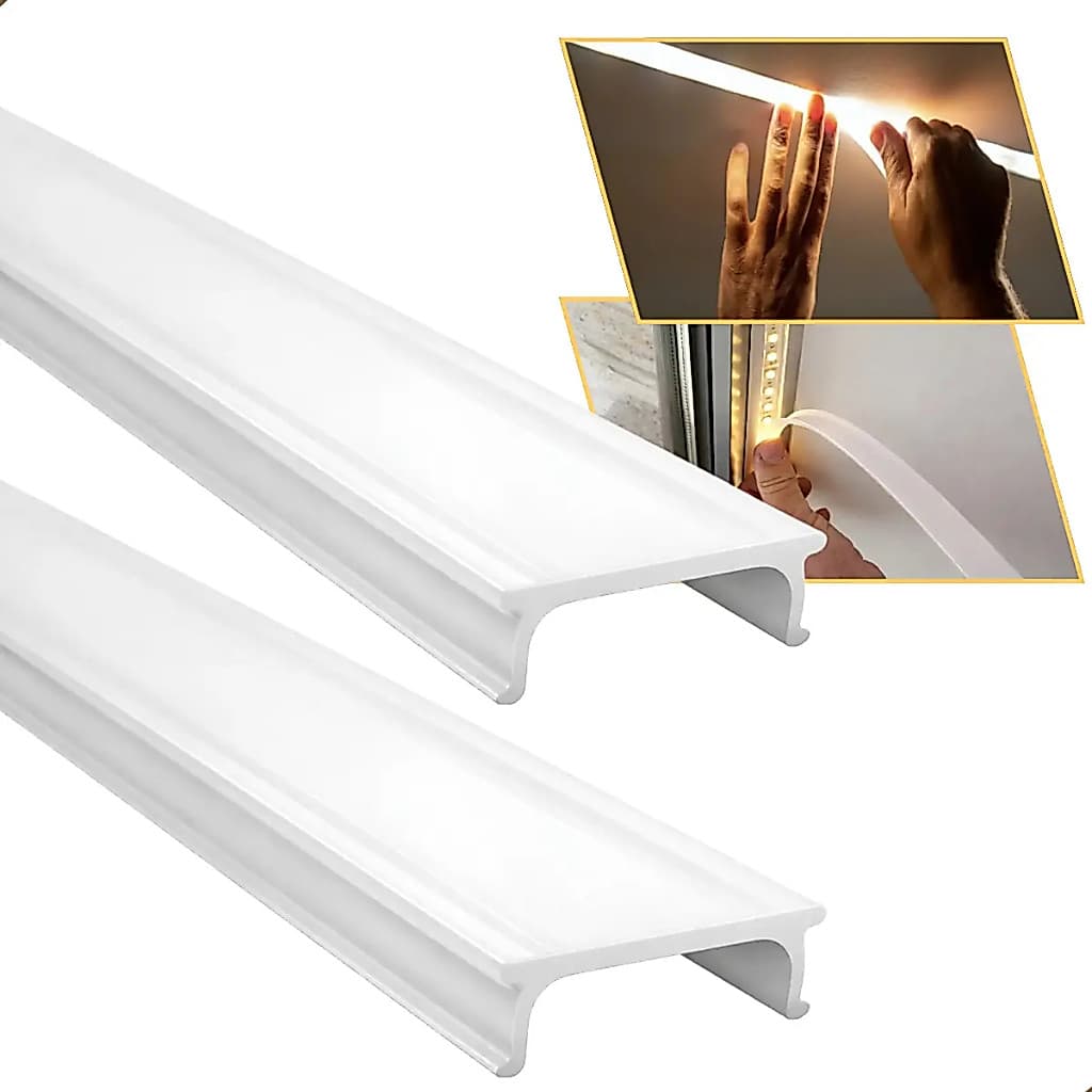 10m Lente Difusora Flexível Leitoso Silicone Para Fita Led