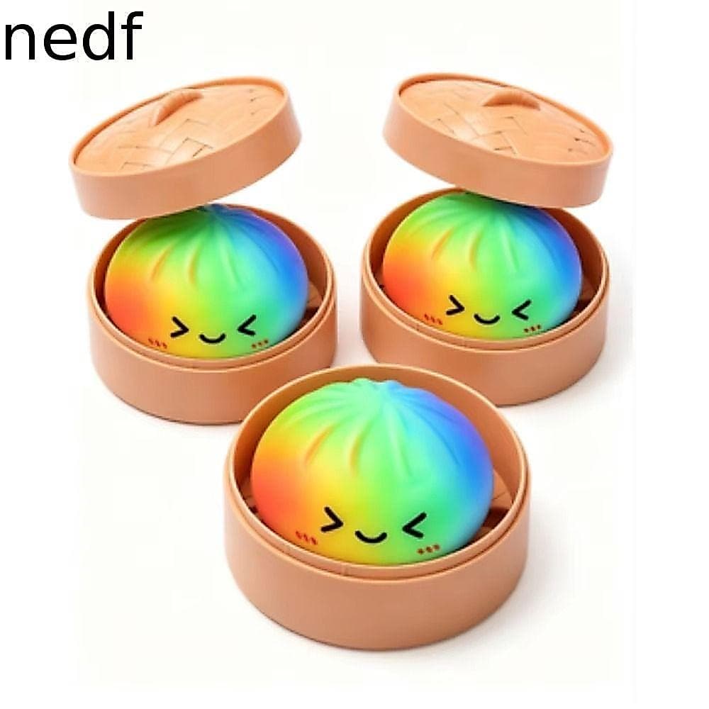 NEDFS Bolinho Mole , Brinquedos Moles De Cor Arco-Íris De Ascensão Lenta , Bola De Inquietação Sensorial Macia E Fofa