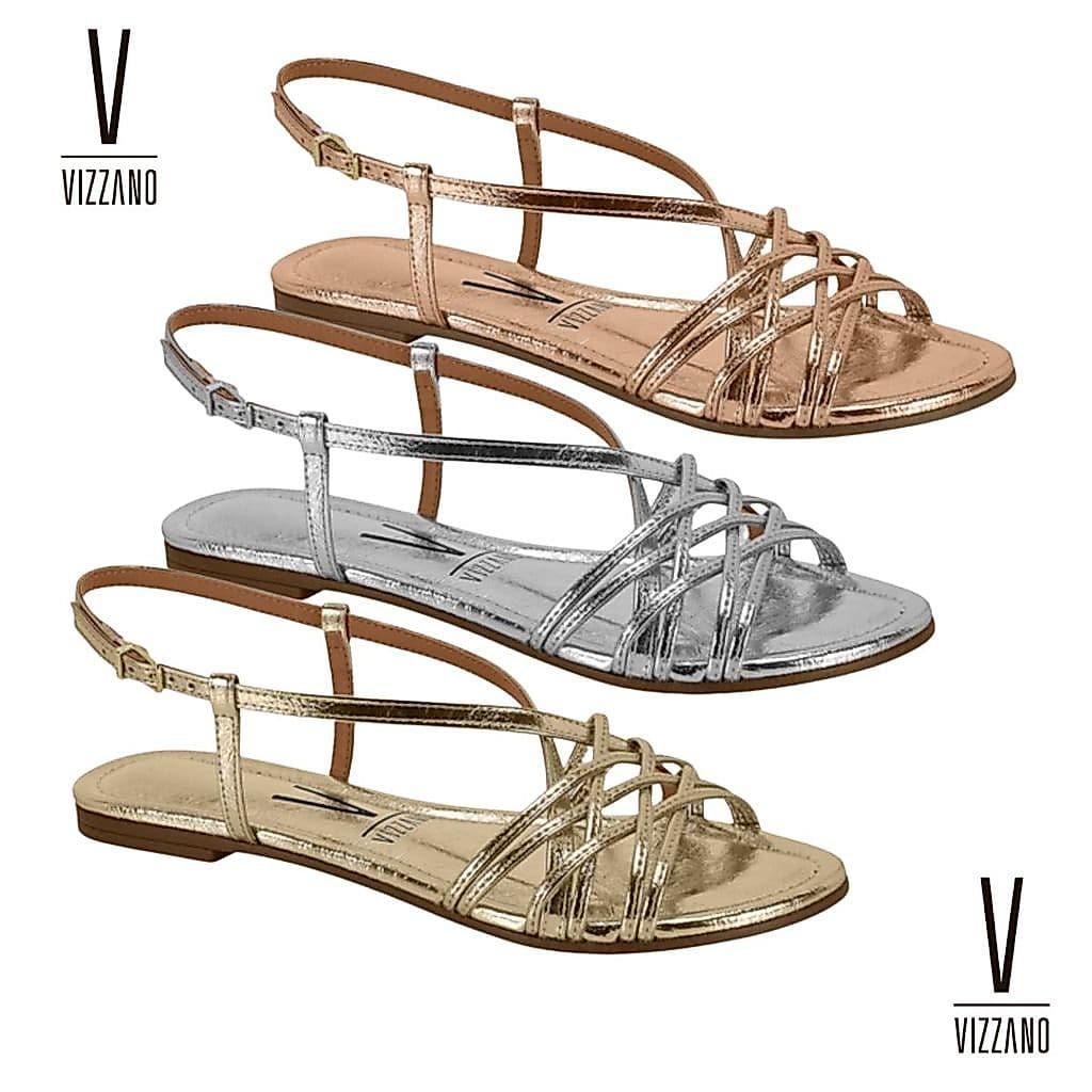 Sandalia Rasteira Feminina Vizzano Macia Leve Moda Casual Ref: 6235.1820