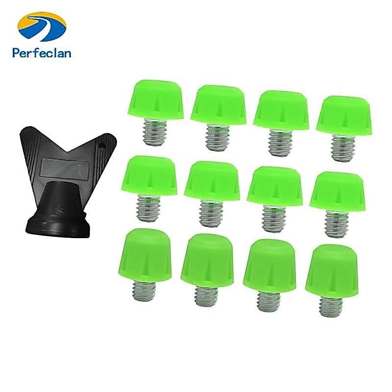 Perfeclan 12 Peças Pontas De Sapato De Futebol 8mm 11mm Parafuso De Rosca 6mm De Diâmetro Pinos De Solo Firme Para Espor