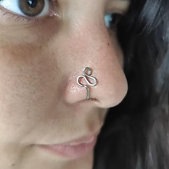 Nose Cuff Piercing Nariz Aço Inoxidável Hipoalergênico Não Escurece Artesanal