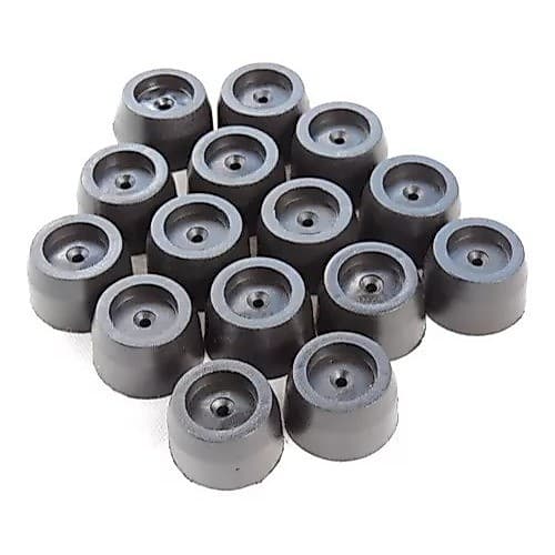 Pés Pezinho Redondo Grande 50un Pes 4cm Preto Baú e Puff - Suportar 100 kg
