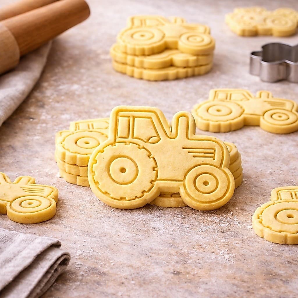 Cortador + Carimbo Fazenda Fazendinha Para  Biscoito  Pasta Americana Confeitaria Artesanato Biscuit