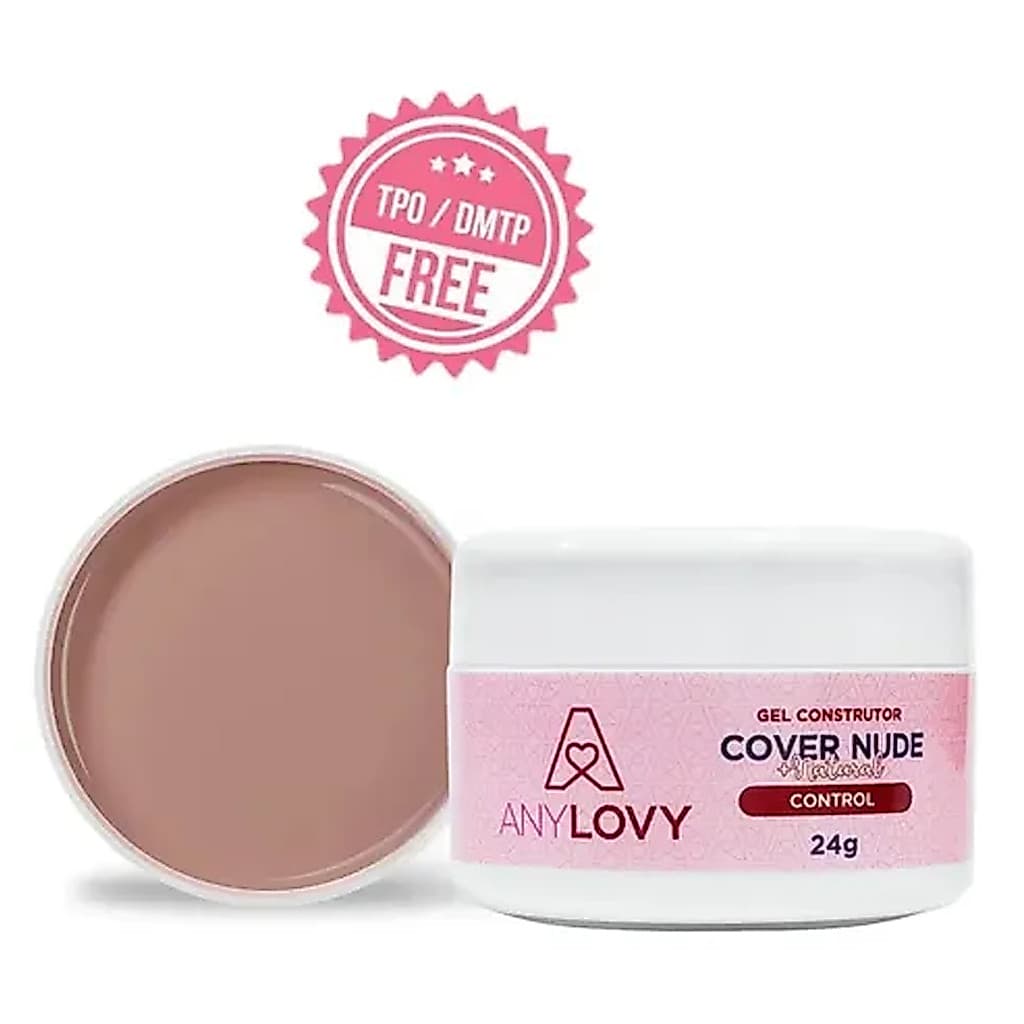 Gel Para Unhas Control Cover Nude + Natural Anylovy 24g – Gel Construtor Alongamento de Unhas