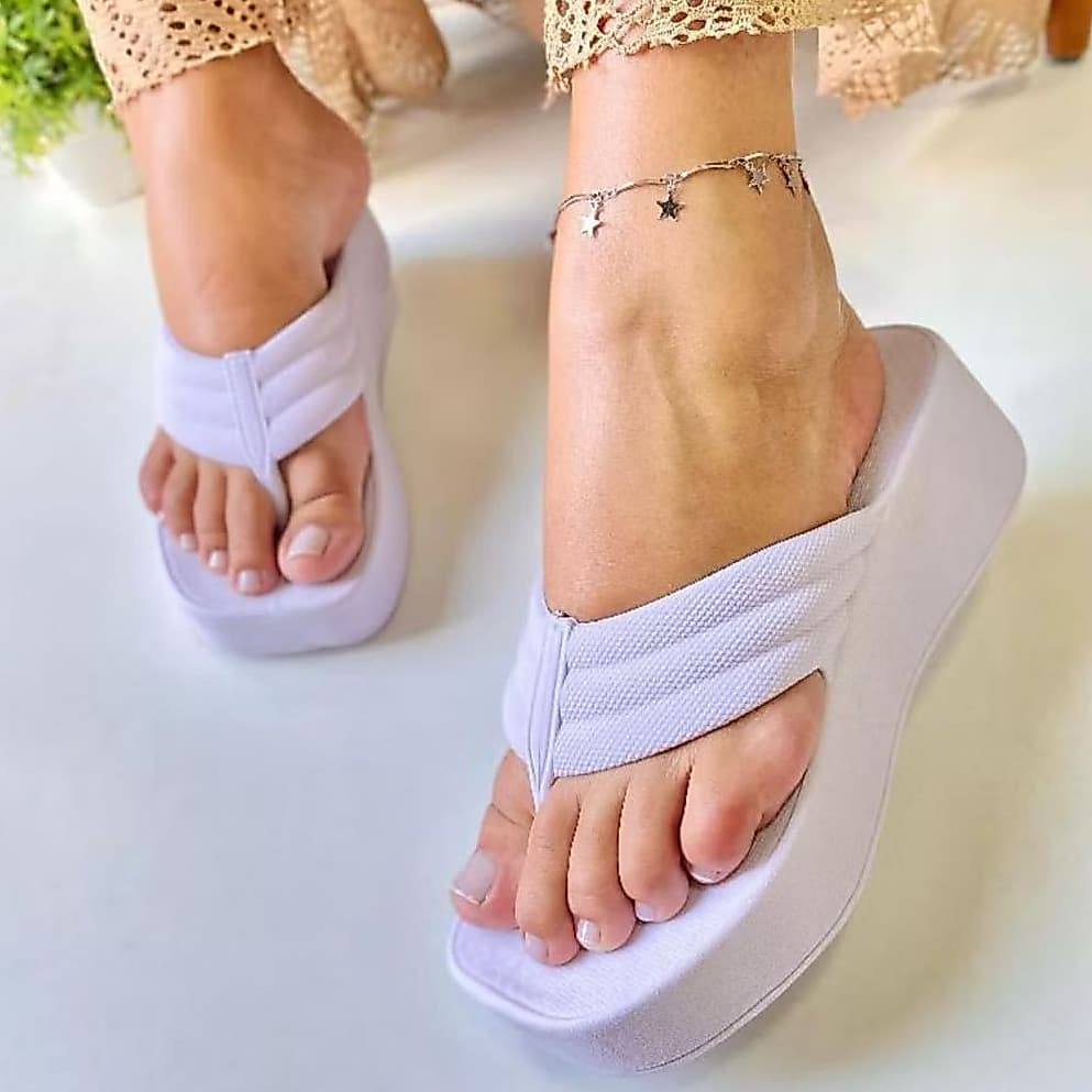 Sandalia Plataforma Delta Feminina Nuvem Tamanco Confortavel e Leve Envio Rapido