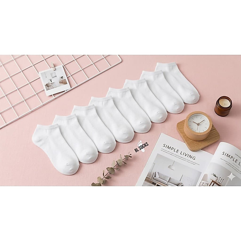 Kit 24 Pares Meia Soquete Curta BRANCA Algodão Confortável Antiodor Masculina Feminina